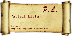Pallagi Lívia névjegykártya